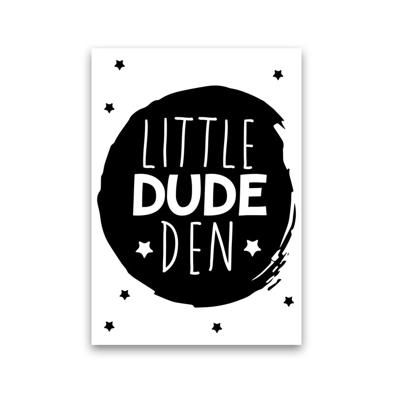 Little Dude Den Black Circle Framed Nursey Wall Art Print Print Only