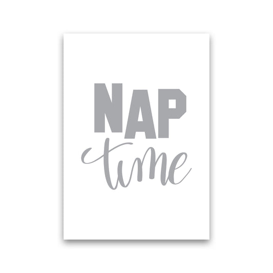 Nap Time Grey Framed Typography Wall Art Print Print Only