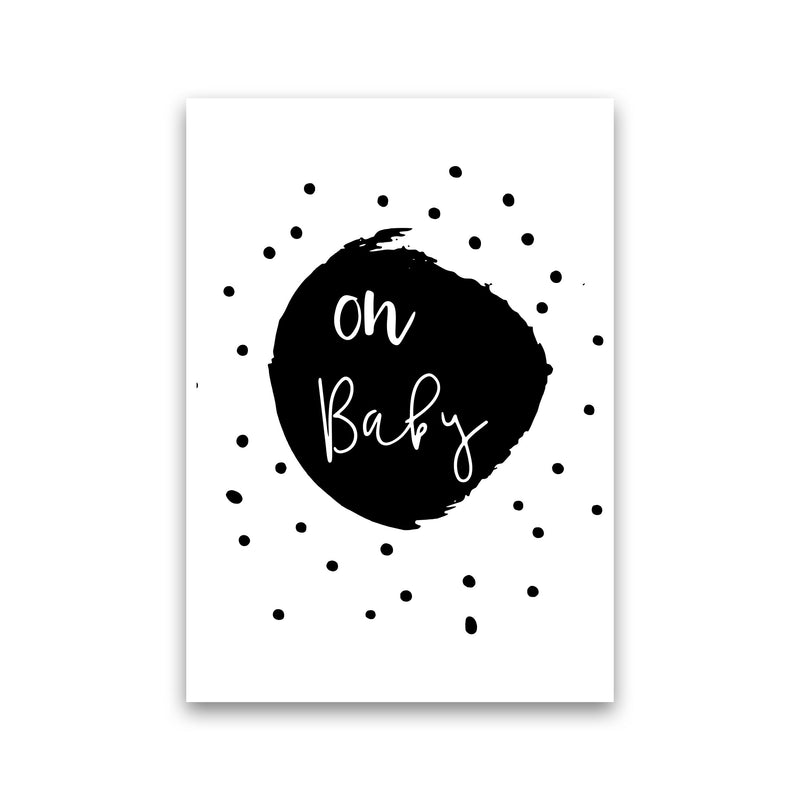 Oh Baby Black Framed Typography Wall Art Print Print Only