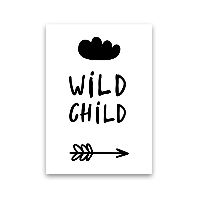 Wild Child Black Framed Nursey Wall Art Print Print Only