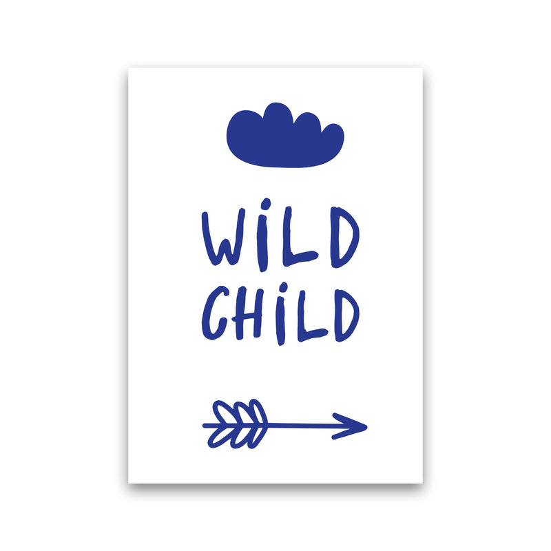 Wild Child Navy Framed Nursey Wall Art Print Print Only
