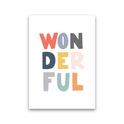 Wonderful Colour Framed Nursey Wall Art Print Print Only