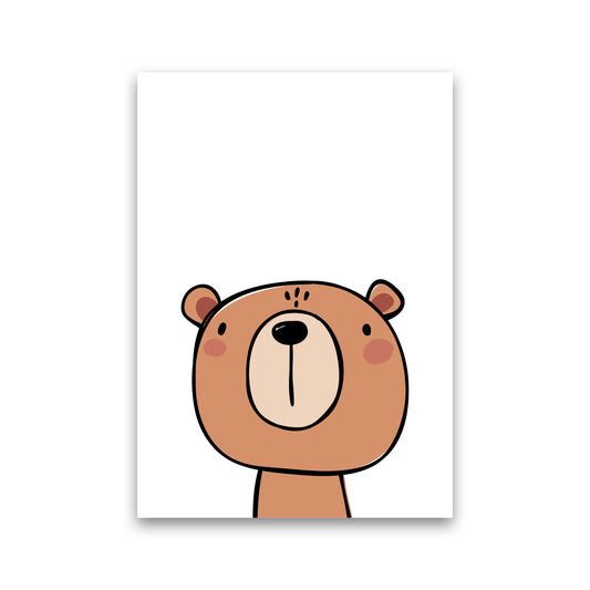 Brown Bear Modern Print Animal Art Print Print Only