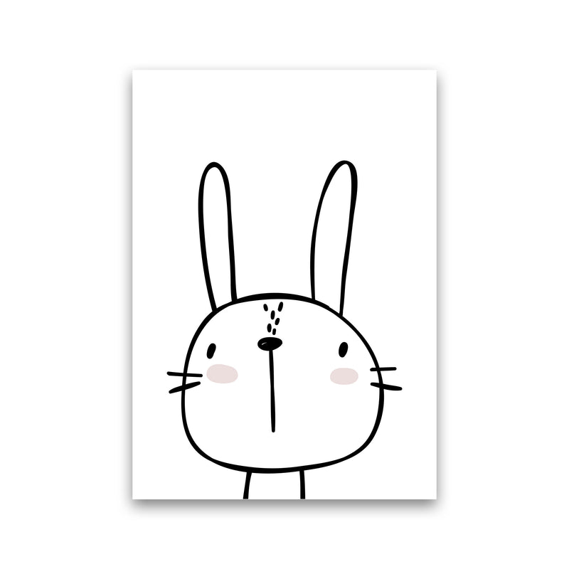 White Bunny Modern Print, Animal Art Print Print Only