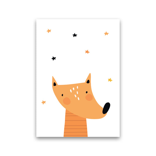 Scandi Fox Framed Nursey Wall Art Print Print Only