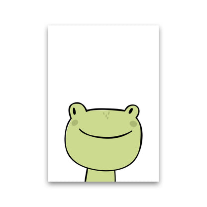 Scandi Frog Framed Nursey Wall Art Print Print Only