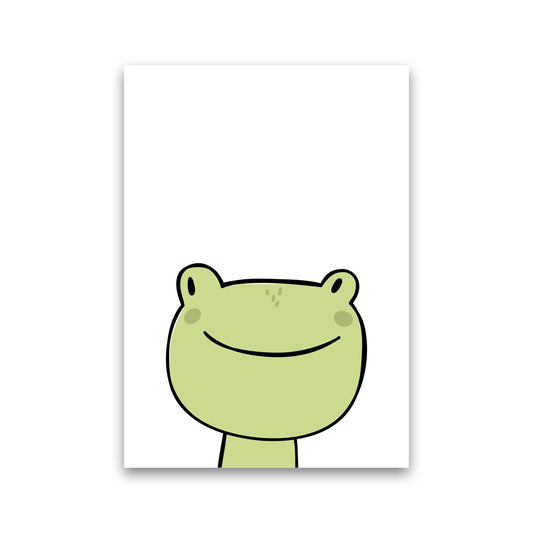 Scandi Frog Framed Nursey Wall Art Print Print Only