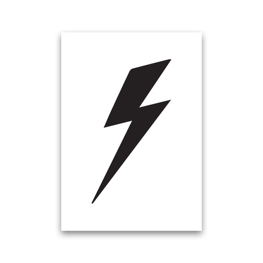 Lightning Bolt Framed Nursey Wall Art Print Print Only