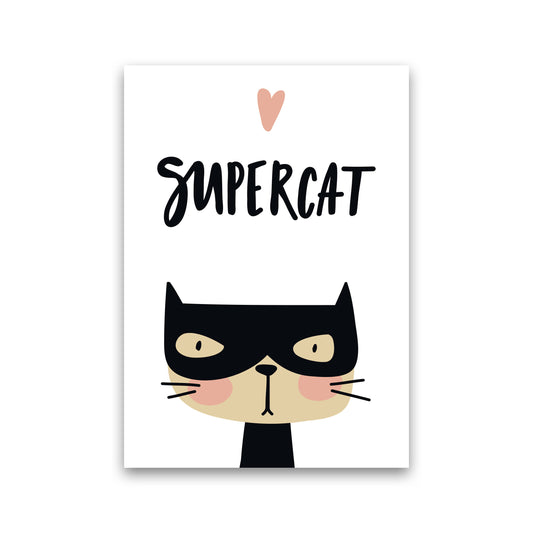 Supercat Framed Nursey Wall Art Print Print Only
