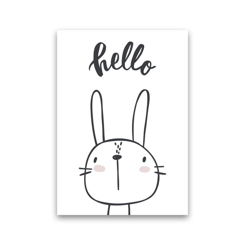 Hello Bunny Modern Print Animal Art Print Print Only