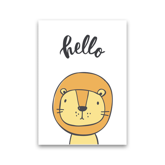 Hello Lion Modern Print Animal Art Print Print Only