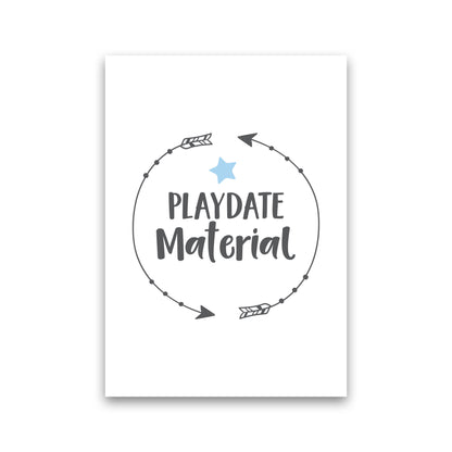Playdate Material Framed Typography Wall Art Print Print Only