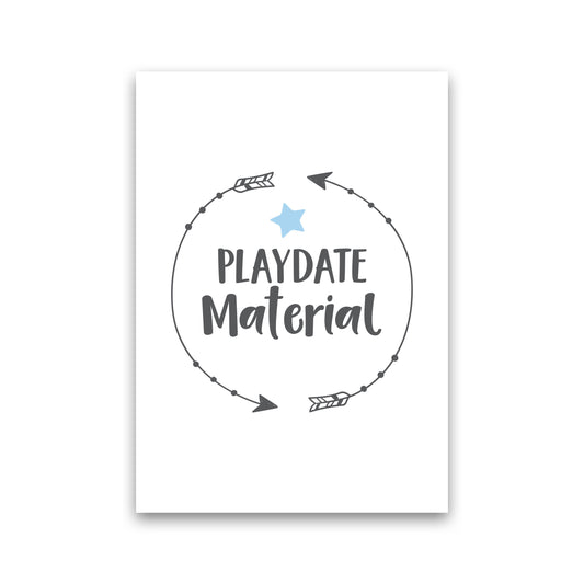 Playdate Material Framed Typography Wall Art Print Print Only