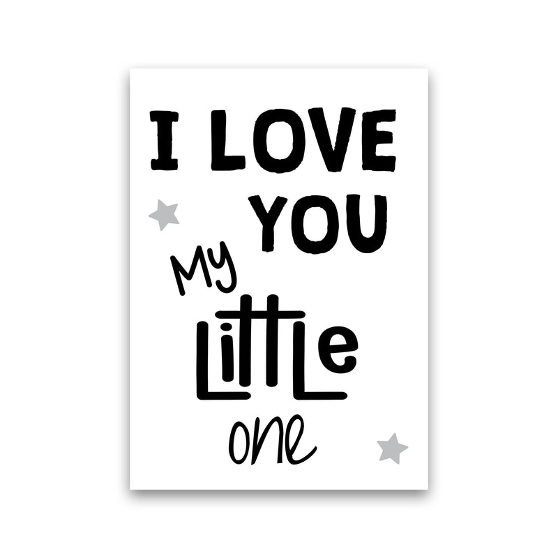 I Love You Little One Black Framed Nursey Wall Art Print Print Only