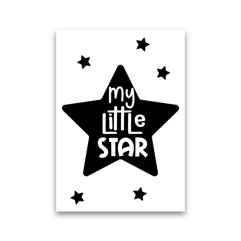 My Little Star Black Framed Nursey Wall Art Print Print Only