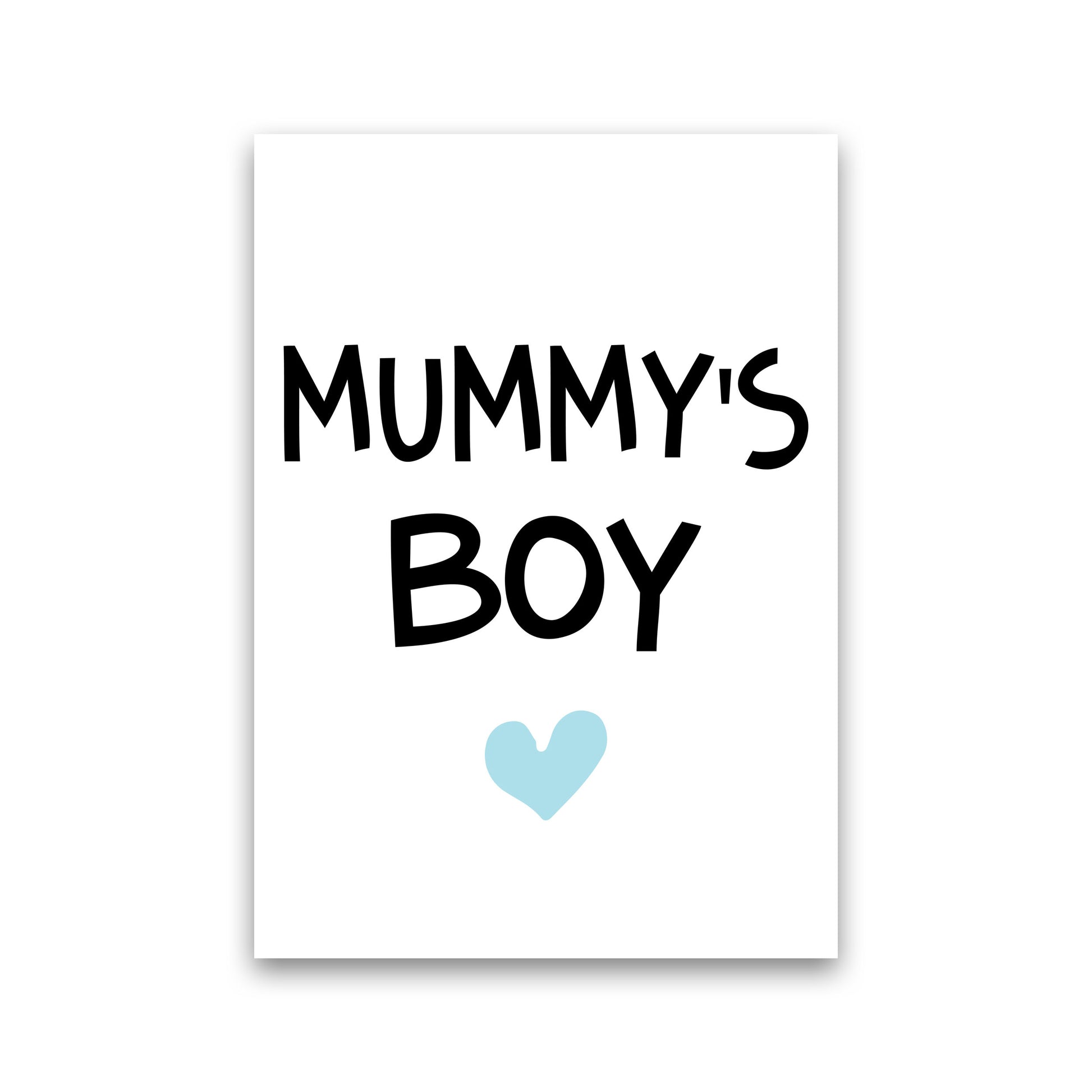 Mummy&#39;s Boy Blue Framed Nursey Wall Art Print Print Only