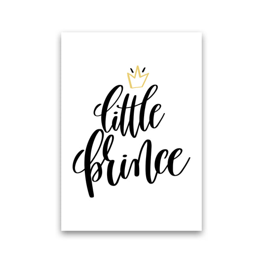 Little Prince Gold Crown Framed Nursey Wall Art Print Print Only
