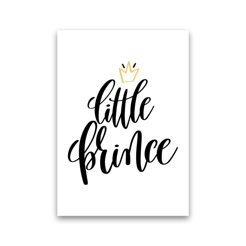 Little Prince Gold Crown Framed Nursey Wall Art Print Print Only