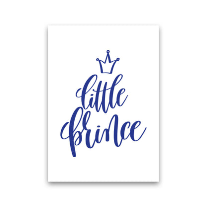 Little Prince Navy Framed Nursey Wall Art Print Print Only