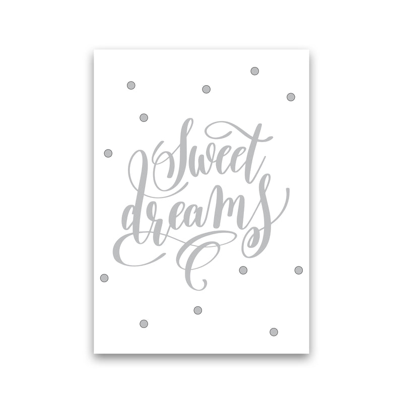 Sweet Dreams Grey Framed Nursey Wall Art Print Print Only