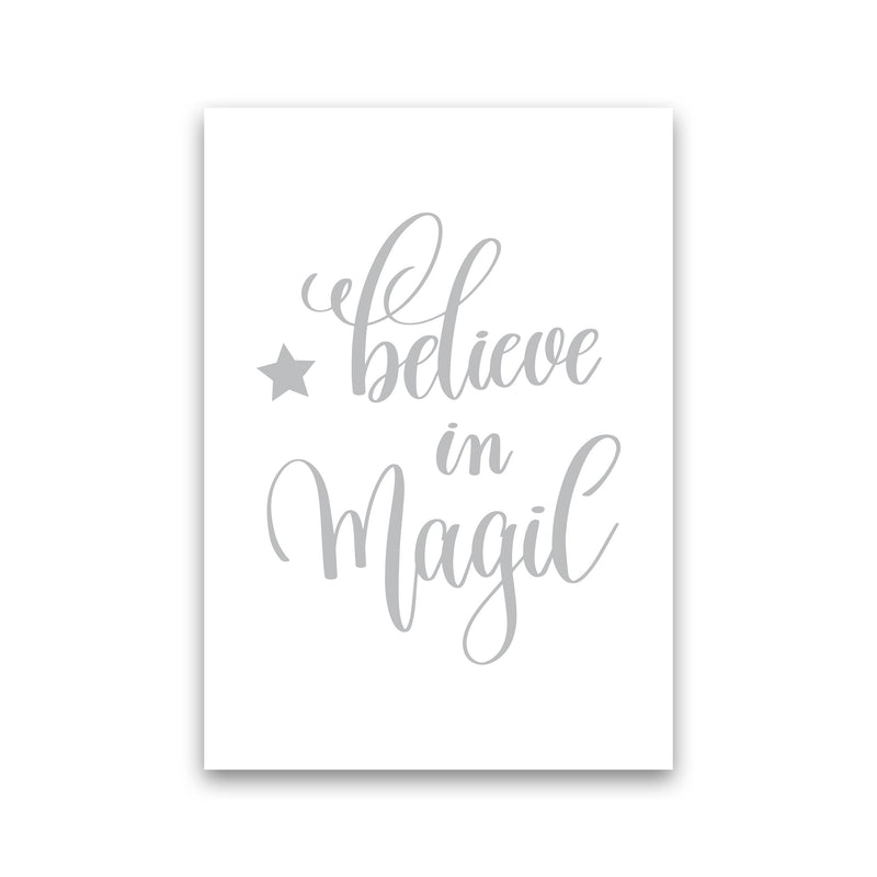 Believe In Magic Grey Framed Typography Wall Art Print Print Only