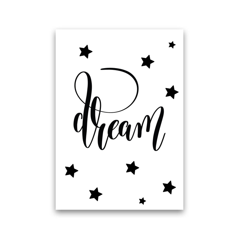 Dream Black Framed Typography Wall Art Print Print Only
