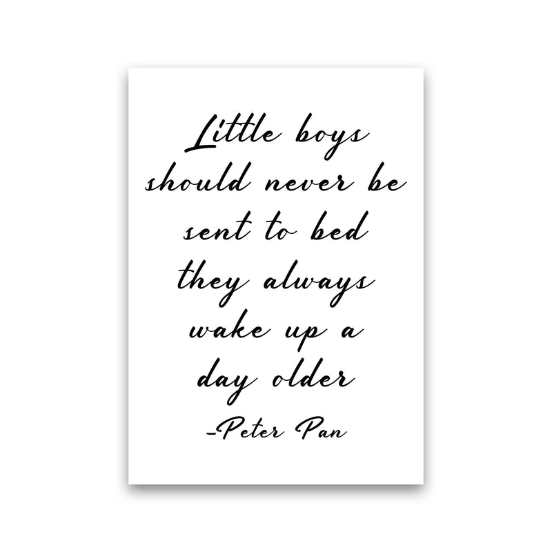 Little Boys Peter Pan Quote Framed Nursey Wall Art Print Print Only