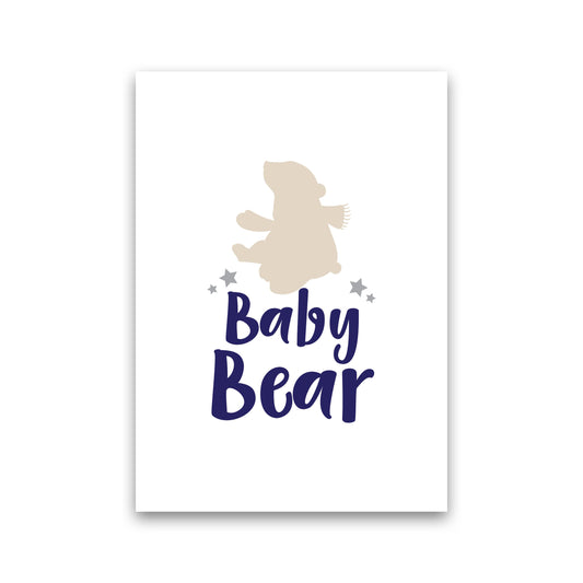 Baby Bear Framed Nursey Wall Art Print Print Only