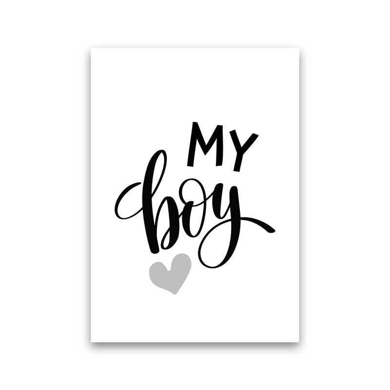 My Boy Black Framed Nursey Wall Art Print Print Only