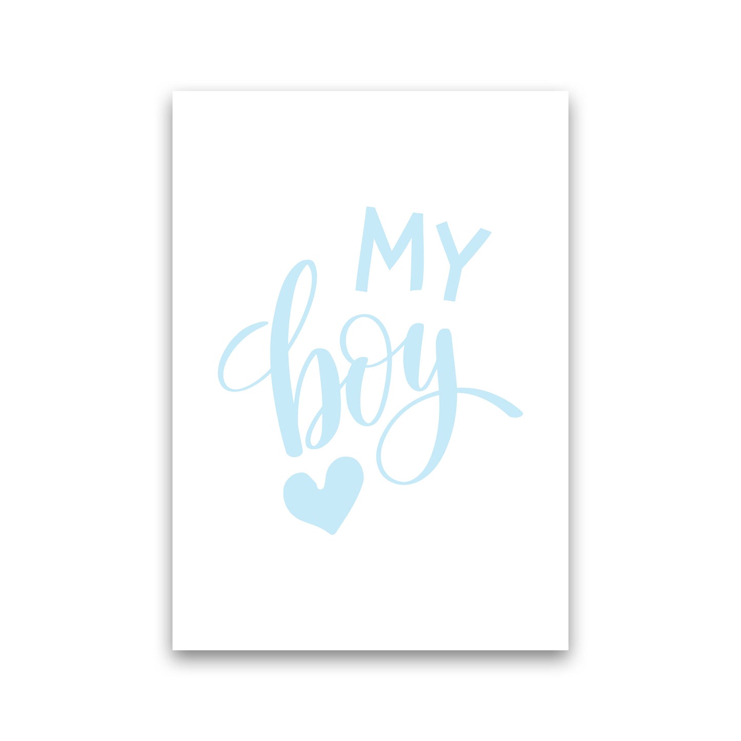 My Boy Blue Framed Nursey Wall Art Print Print Only