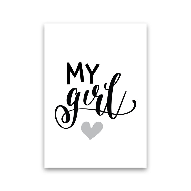 My Girl Black Framed Nursey Wall Art Print Print Only