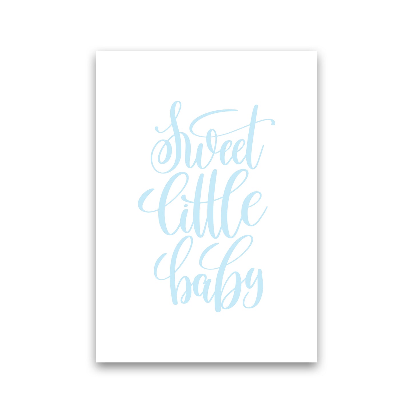 Sweet Little Baby Blue Framed Nursey Wall Art Print Print Only