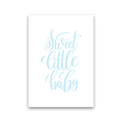 Sweet Little Baby Blue Framed Nursey Wall Art Print Print Only