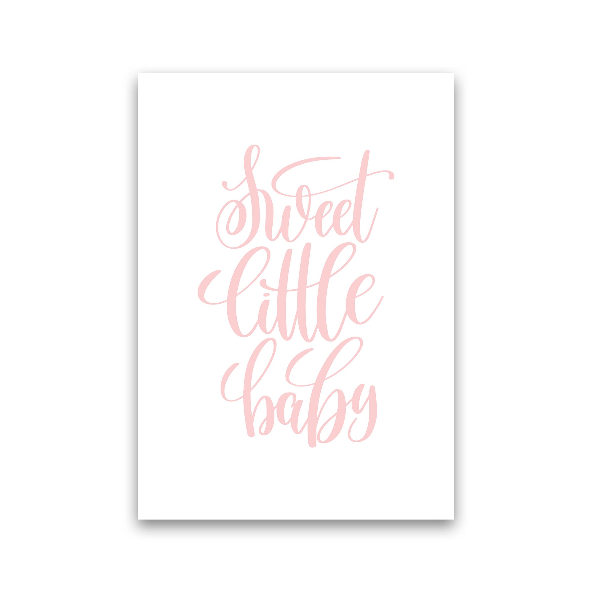 Sweet Little Baby Pink Framed Nursey Wall Art Print Print Only