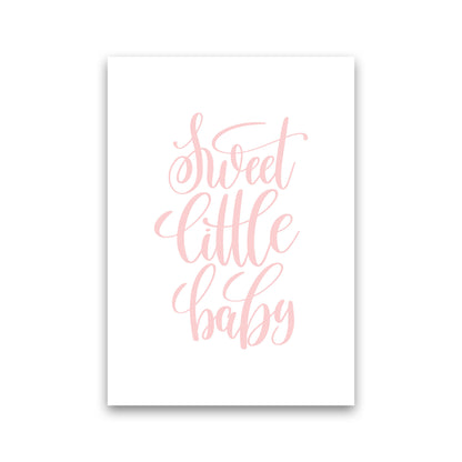 Sweet Little Baby Pink Framed Nursey Wall Art Print Print Only