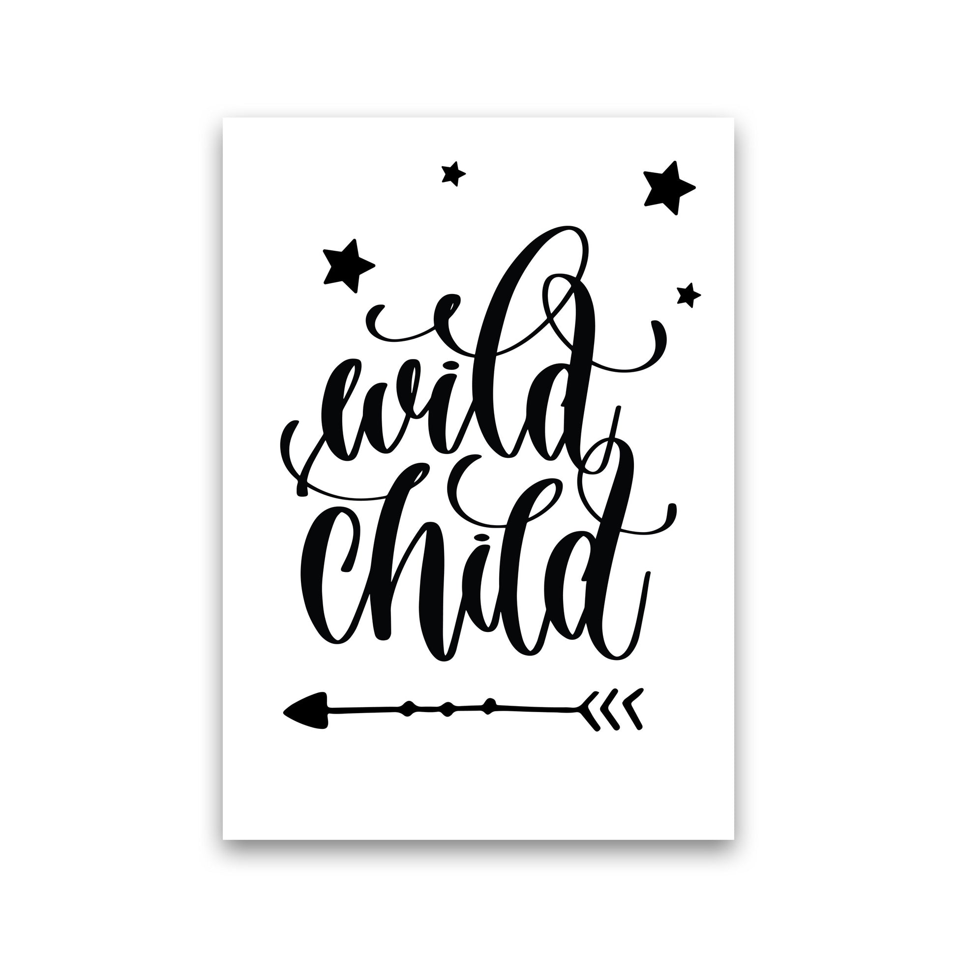 Wild Child Black Framed Nursey Wall Art Print Print Only