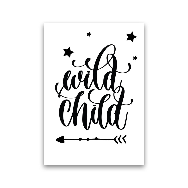 Wild Child Black Framed Nursey Wall Art Print Print Only