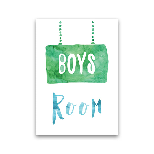 Boys Room Watercolour Framed Nursey Wall Art Print Print Only