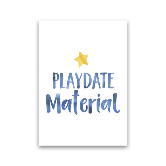 Playdate Material Watercolour Modern Print Print Only