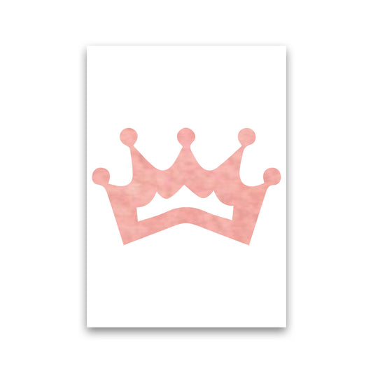 Peach Crown Watercolour Modern Print Print Only