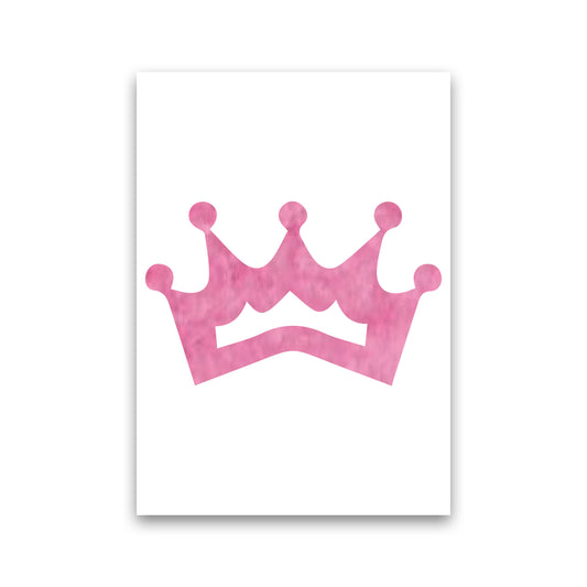 Pink Crown Watercolour Modern Print Print Only