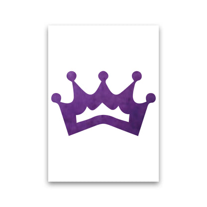 Purple Crown Watercolour Modern Print Print Only