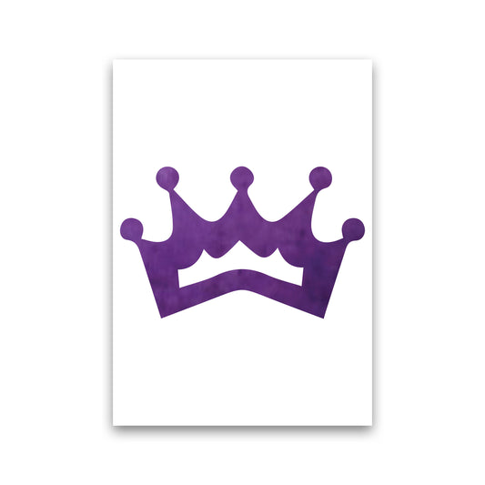 Purple Crown Watercolour Modern Print Print Only