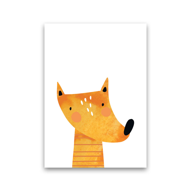 Scandi Fox Watercolour Framed Nursey Wall Art Print Print Only