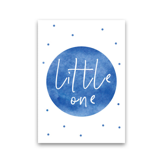Little One Blue Watercolour Modern Print Print Only