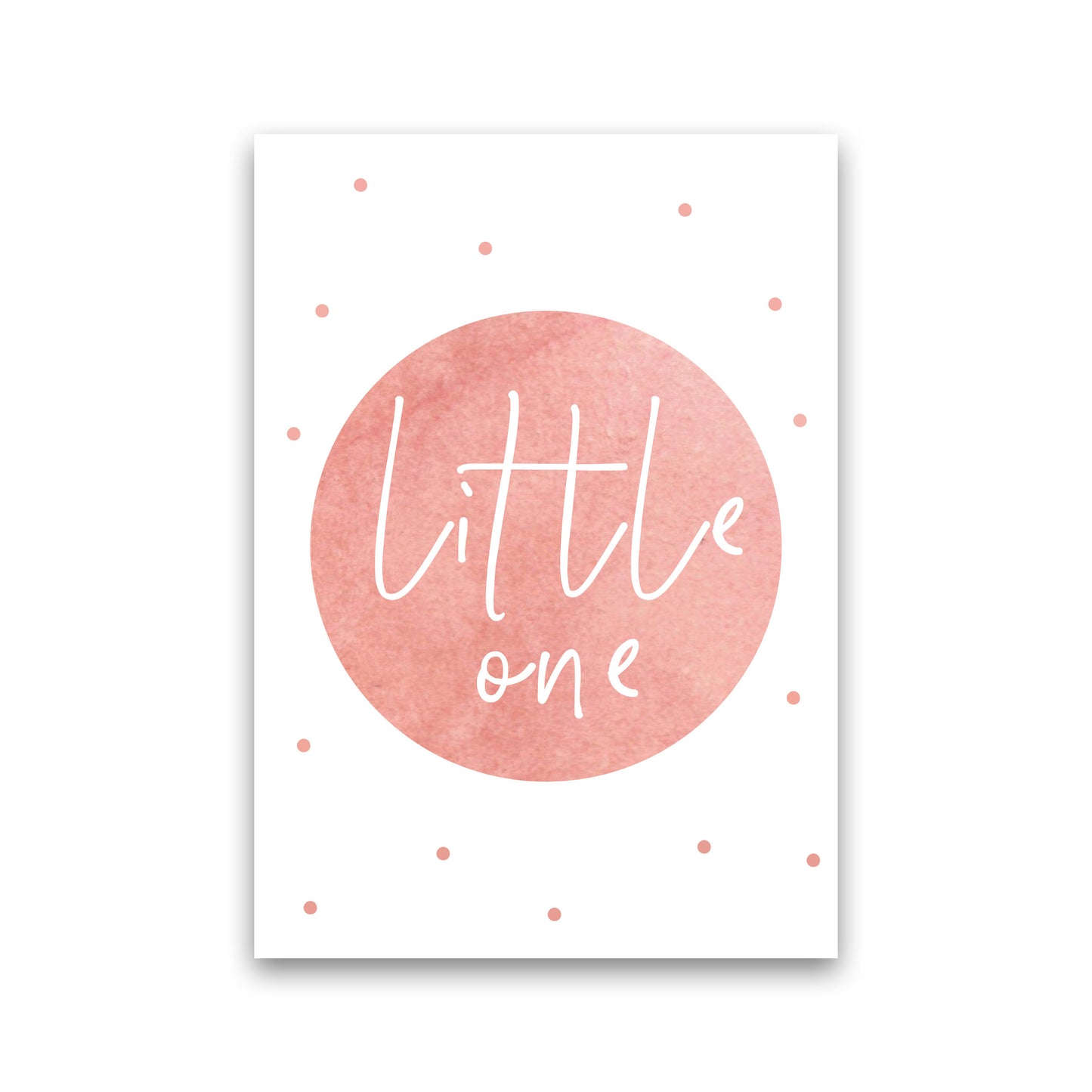 Little One Peach Watercolour Modern Print Print Only