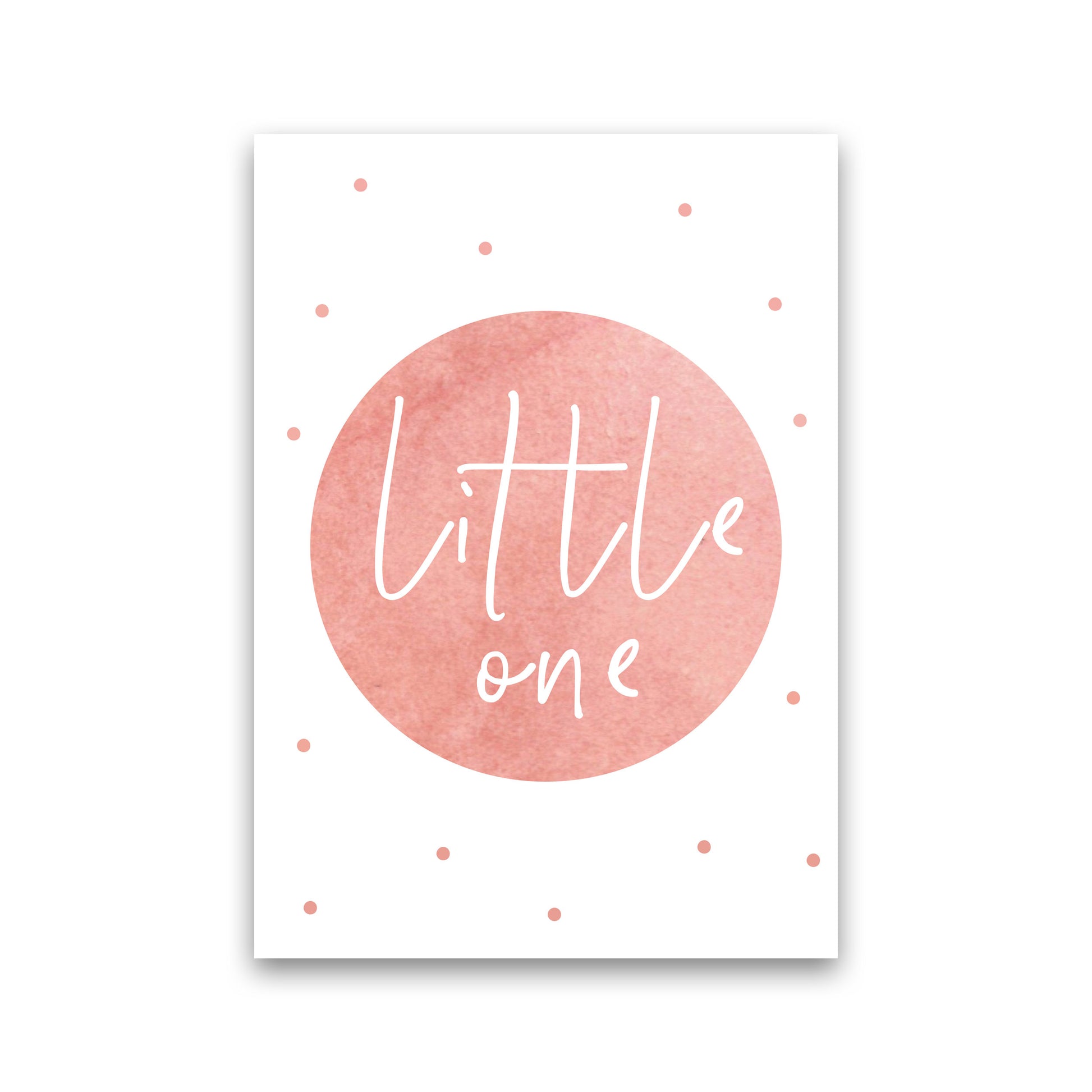 Little One Peach Watercolour Modern Print Print Only
