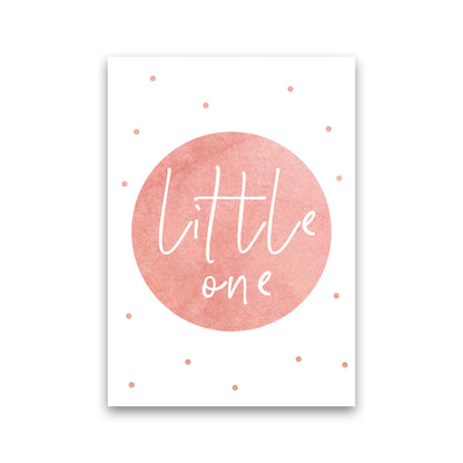 Little One Peach Watercolour Modern Print Print Only