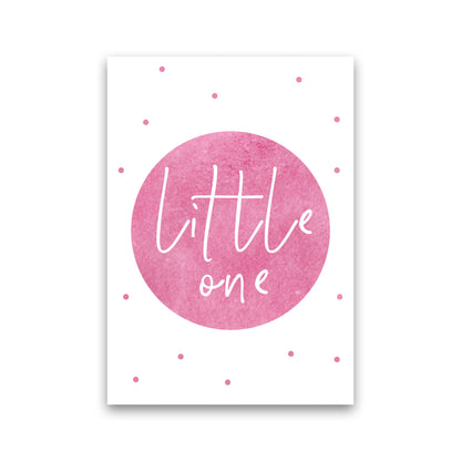Little One Pink Watercolour Modern Print Print Only