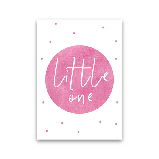 Little One Pink Watercolour Modern Print Print Only